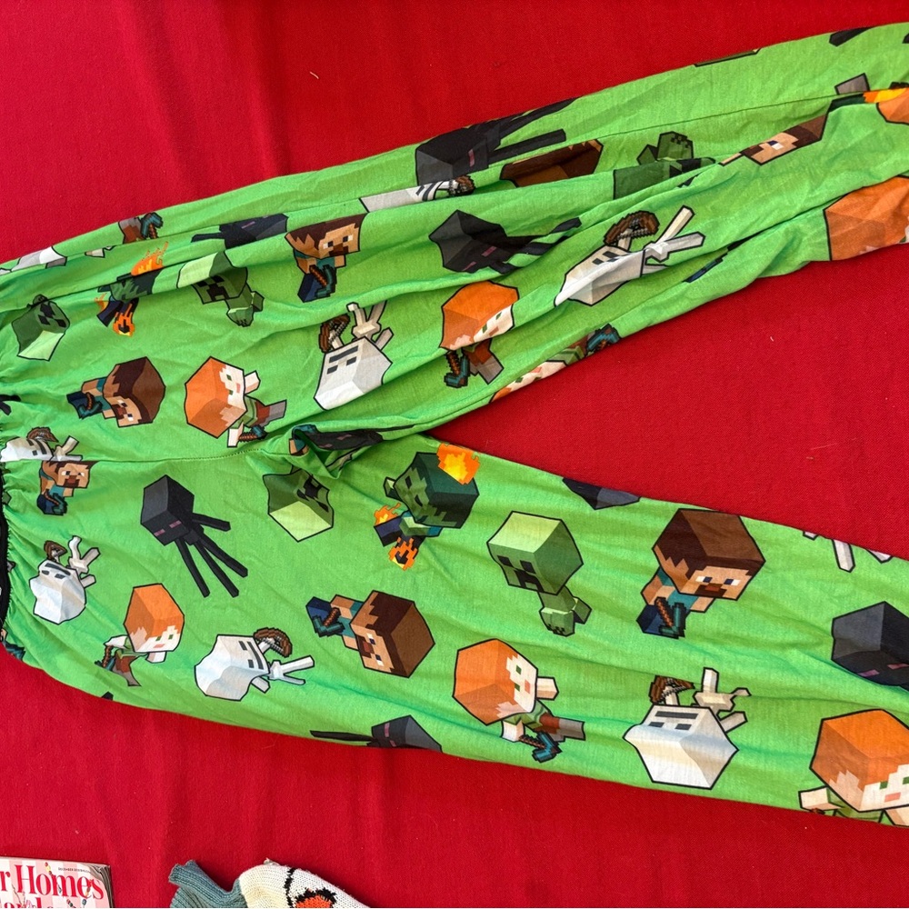 Green Minecraft Themed pjs
